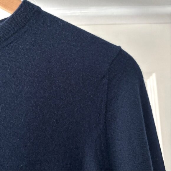 Jenni Kayne Sweater Hudson Crewneck 100% Merino Wool Navy Blue Size M - Picture 5 of 14